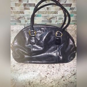 Vintage Hobo Leather Bag Purse Great Condition Dustbag like New Black Gold